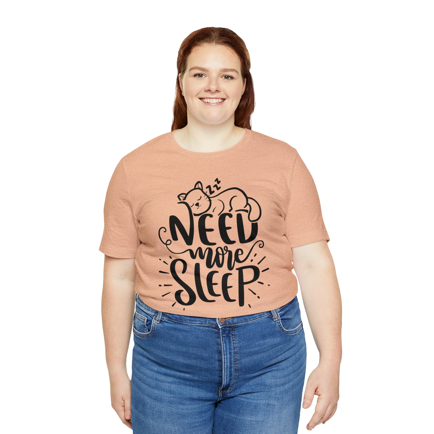 Need More Sleep Cat Short Sleeve T-shirt