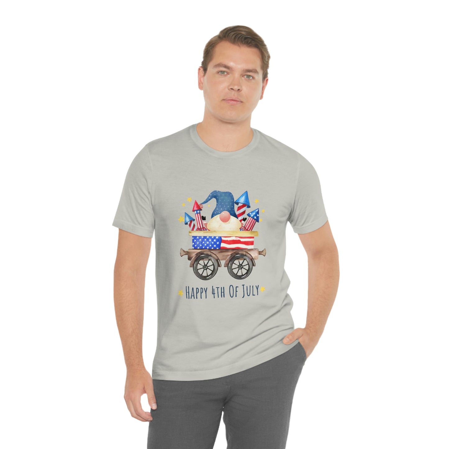 Gnomes Independence Day Happy 4th of July Unisex Jersey Short Sleeve Tee