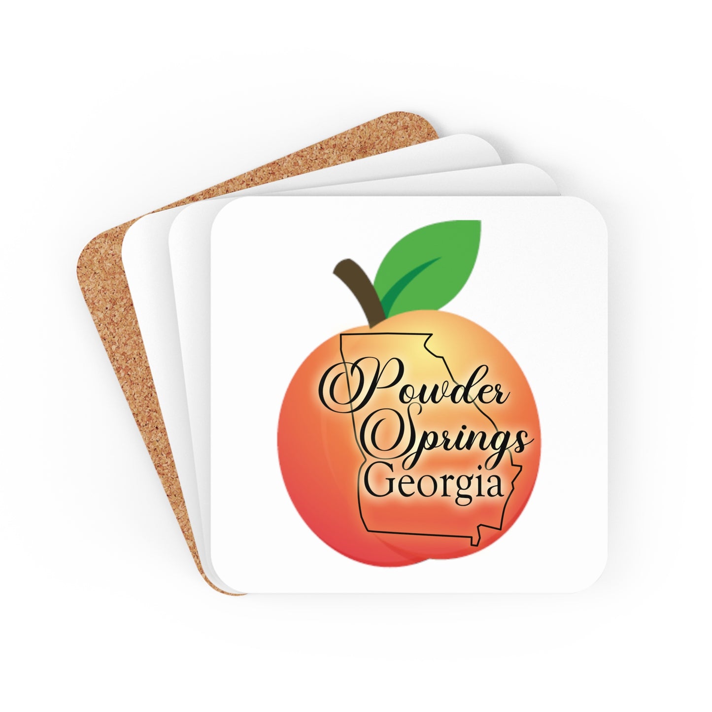Powder Springs Georgia Corkwood Coaster Set
