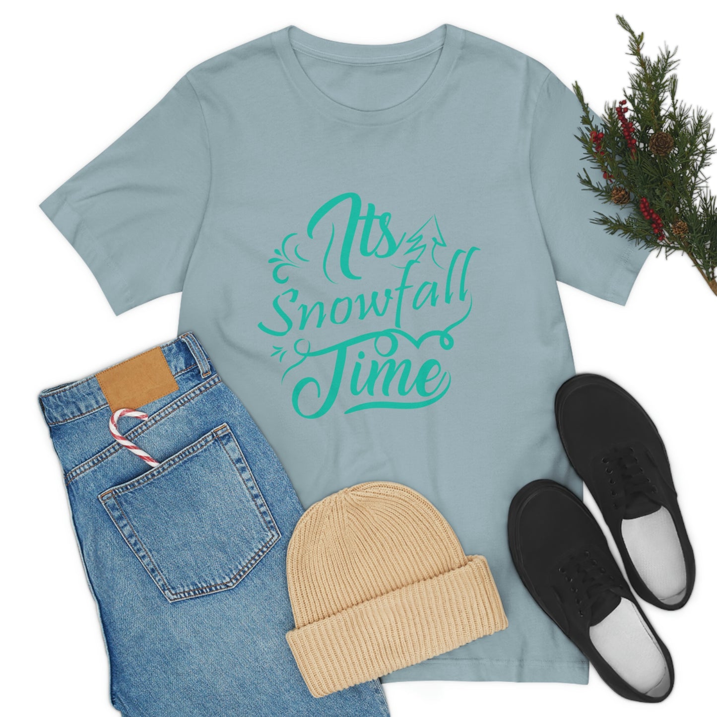 It's Snowfall Time Print Unisex Jersey Short Sleeve Tee