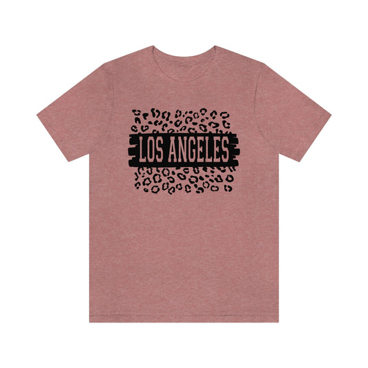 Los Angeles Leopard Print Unisex Jersey Short Sleeve Tee Tshirt T-shirt