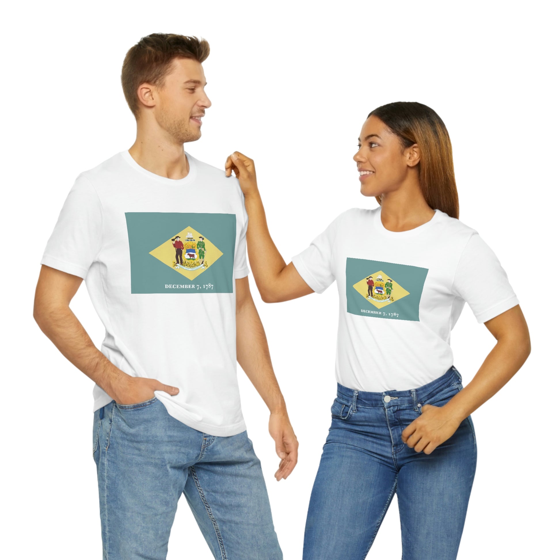 Delaware Flag Unisex Jersey Short Sleeve Tee Tshirt T-shirt