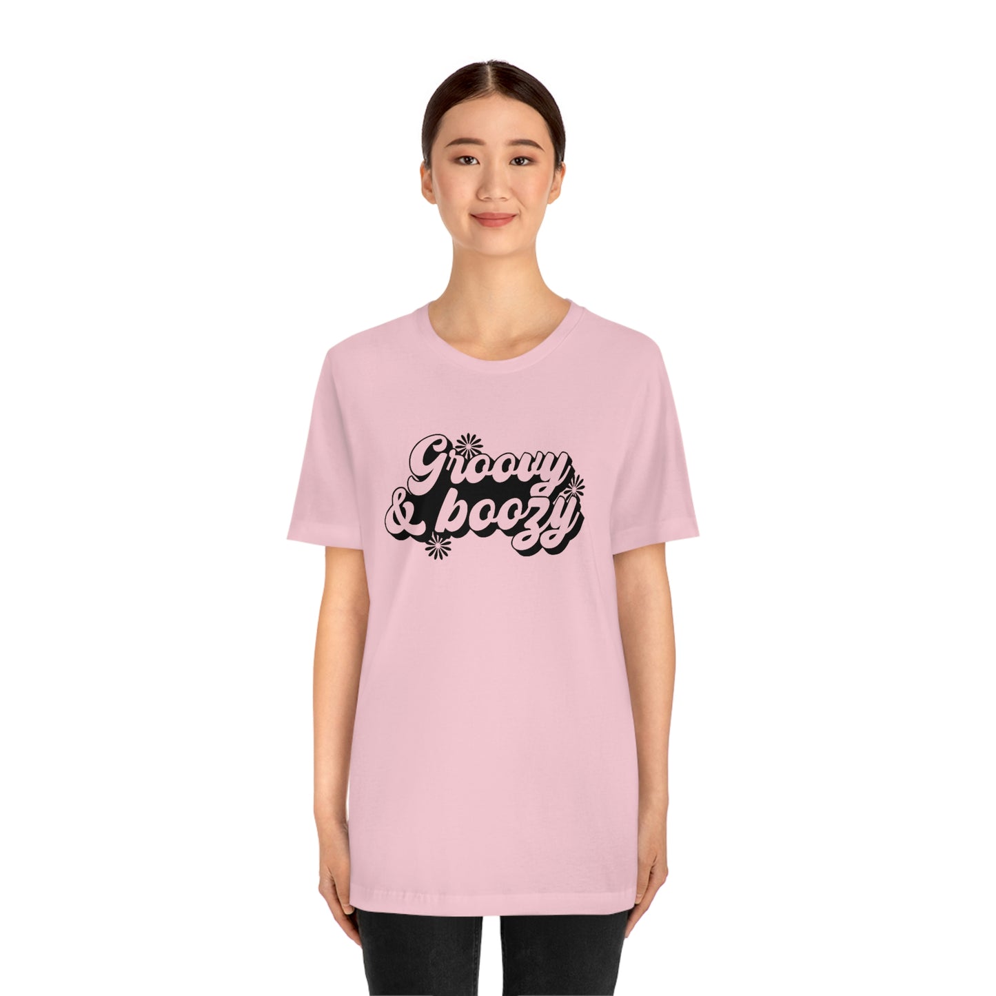 Groovy and Boozy Unisex Jersey Short Sleeve Tee