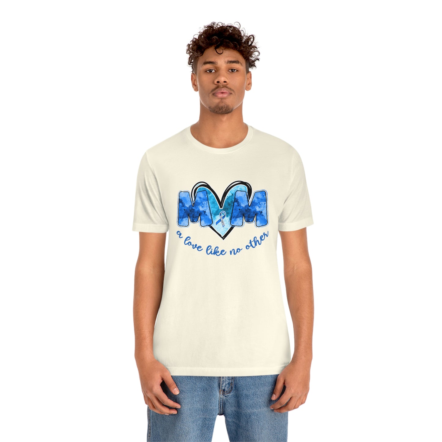 Mom A Love Like No Other Diabetes Awareness Print Unisex Jersey Short Sleeve Tee