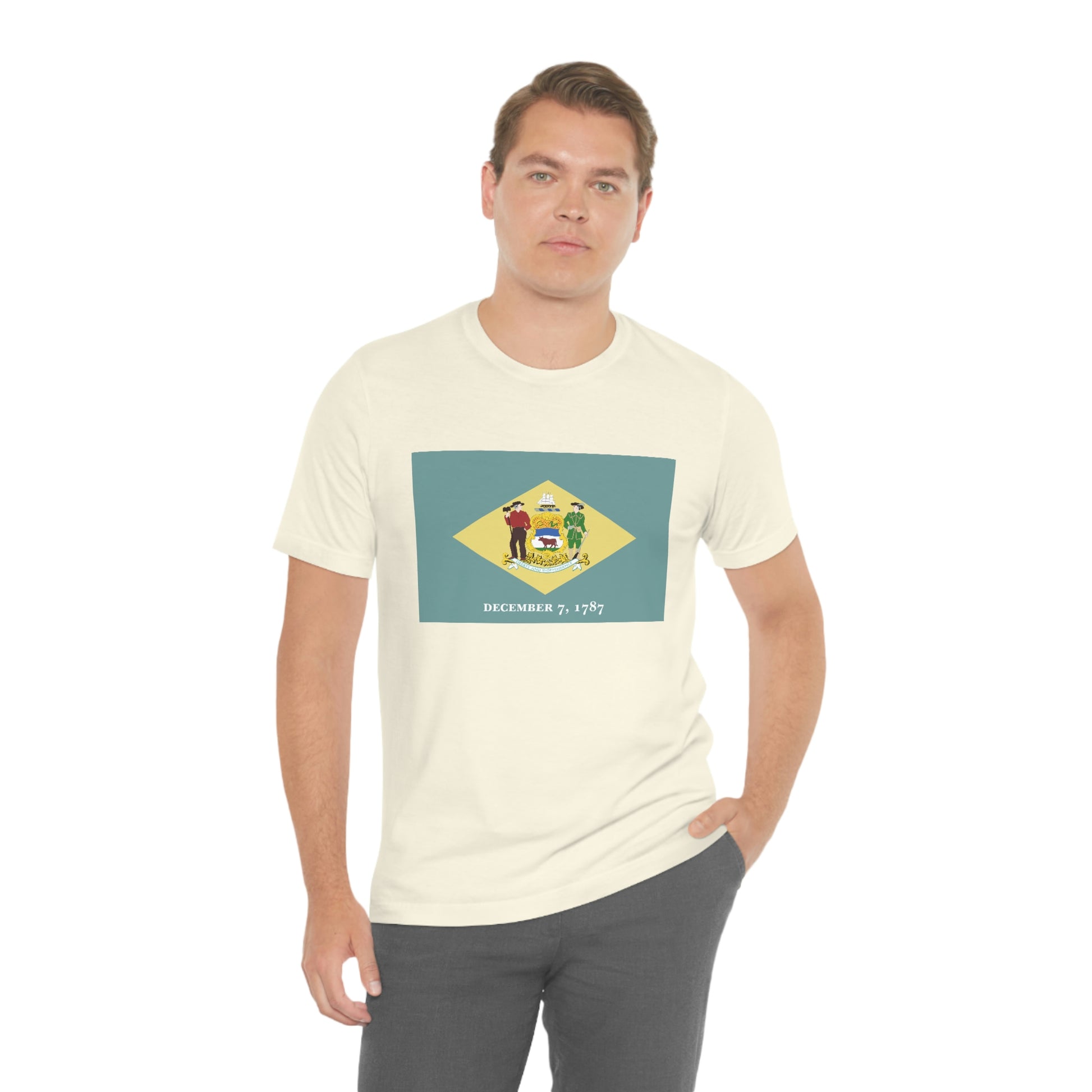Delaware Flag Unisex Jersey Short Sleeve Tee Tshirt T-shirt