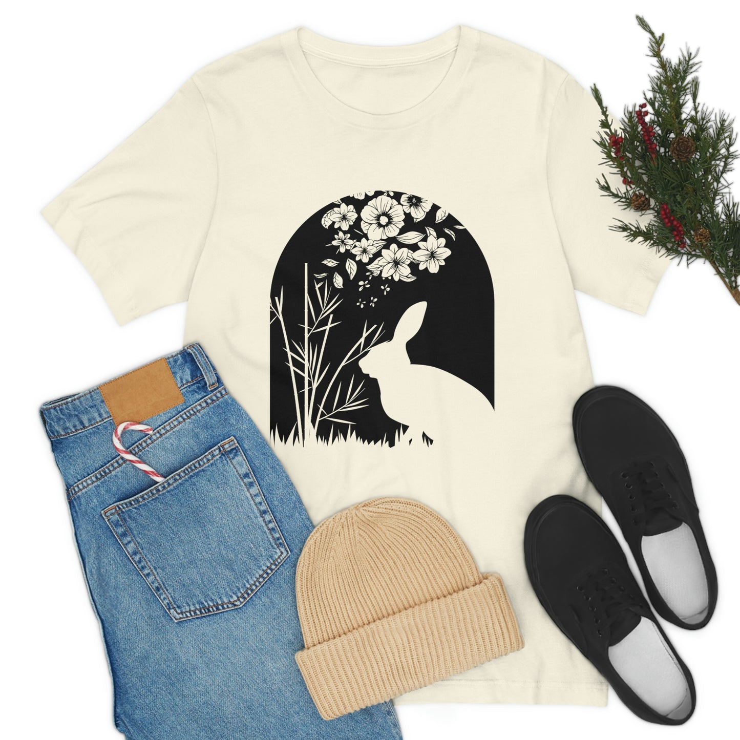 Bunny silhouette scene tshirt tee t-shirt