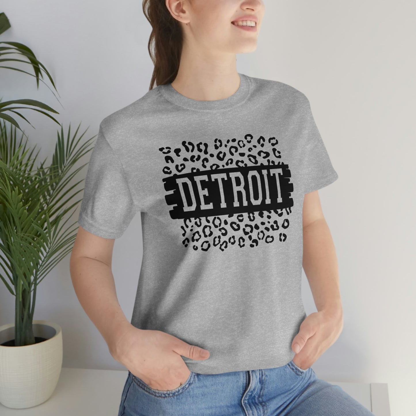 Detroit Leopard Print Short Sleeve T-shirt