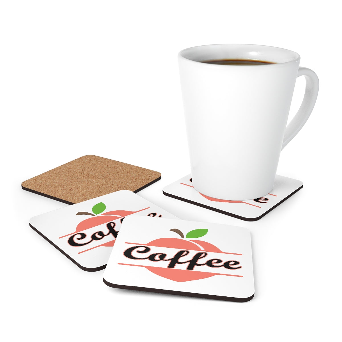 Coffee Georgia Corkwood Coaster Set