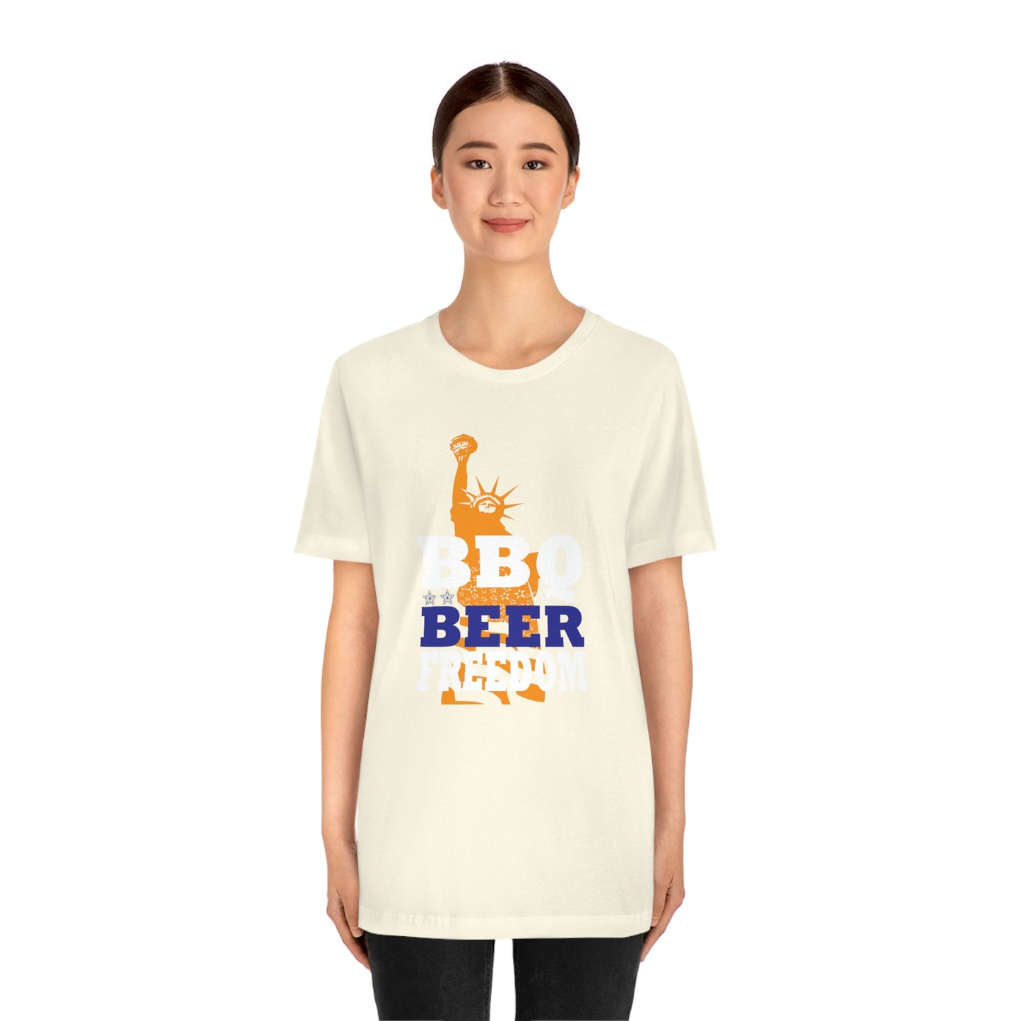 BBQ Beer Freedom Unisex Jersey Short Sleeve Tee