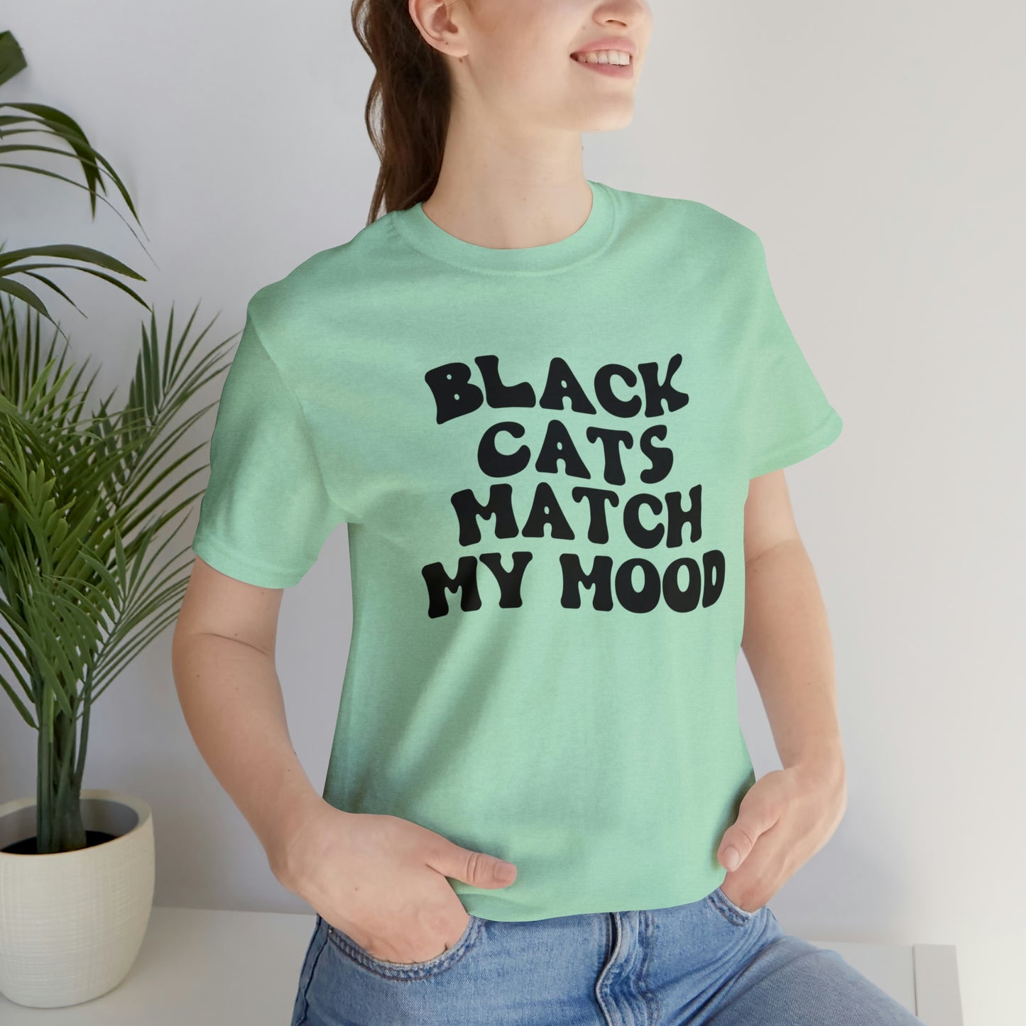 Black Cats Match My Mood Short Sleeve T-shirt