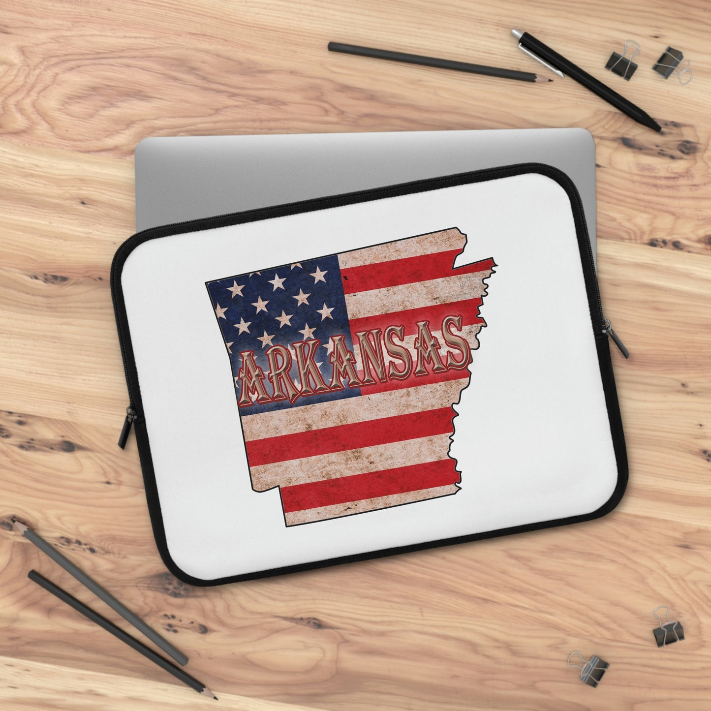 Arkansas US Flag Laptop Sleeve