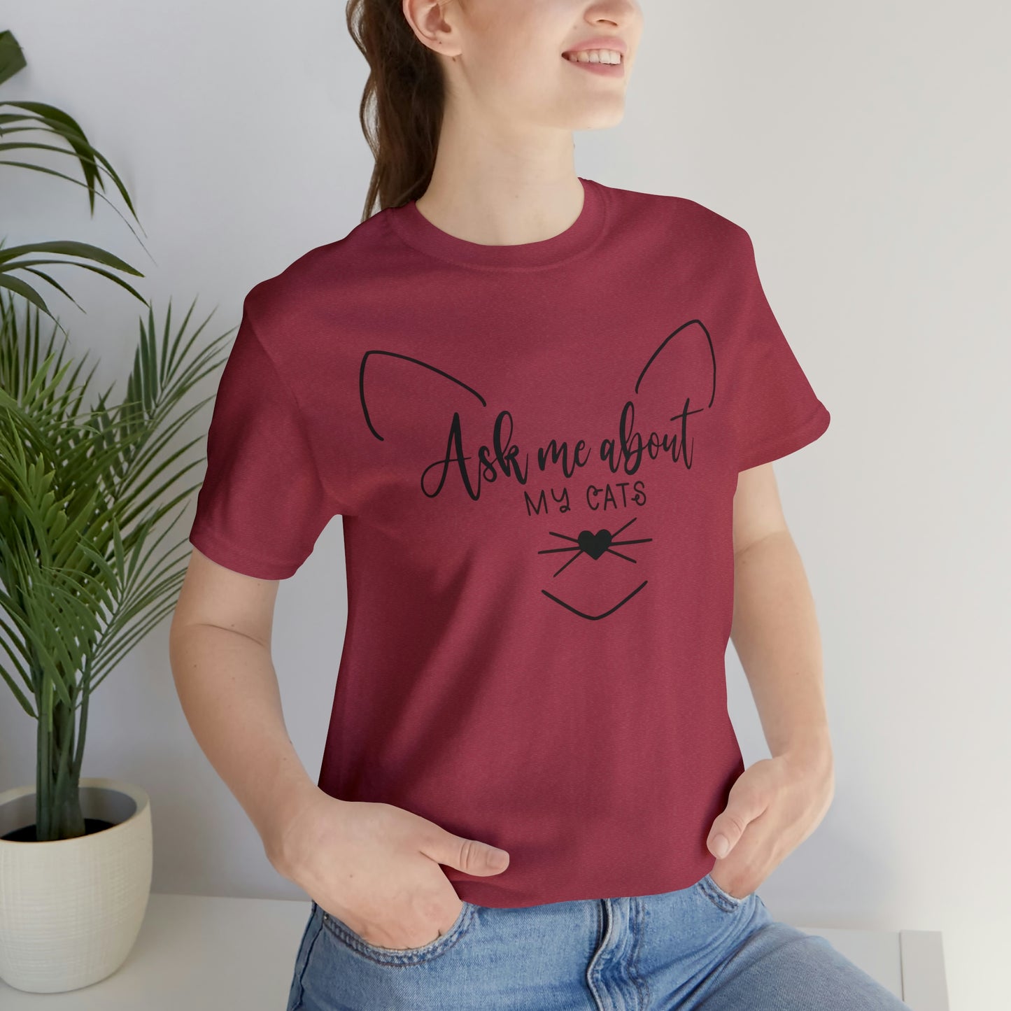 Ask Me About My Cats Short Sleeve T-shirt