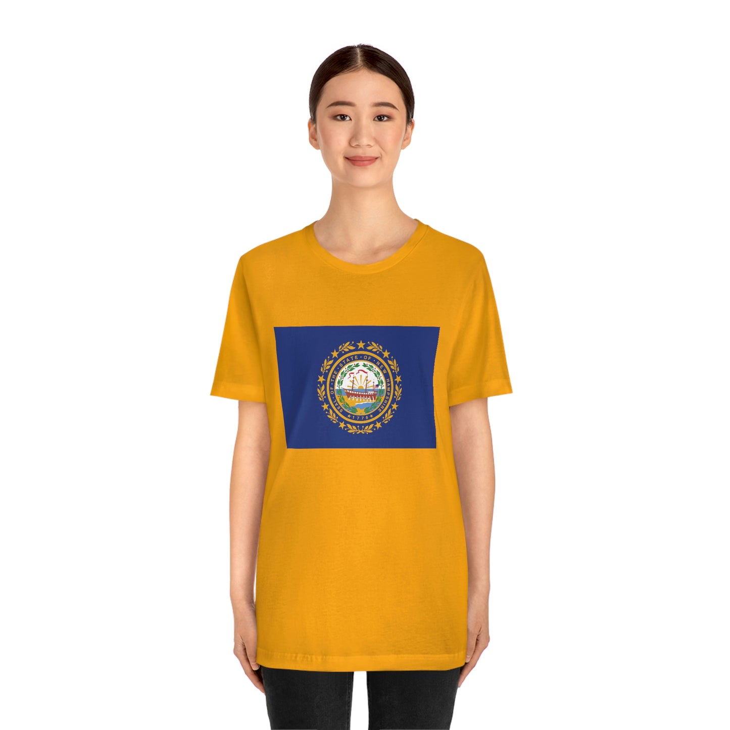 New Hampshire Flag Unisex Jersey Short Sleeve Tee Tshirt T-shirt