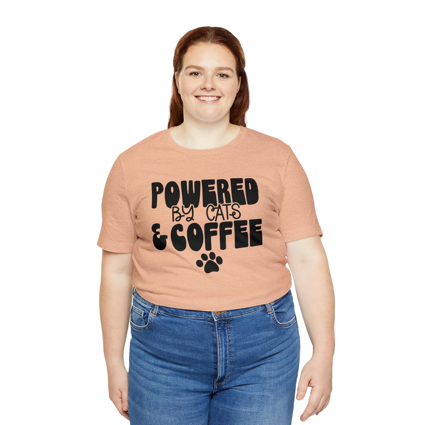 Powered by Cats & Coffee Short Sleeve T-shirt