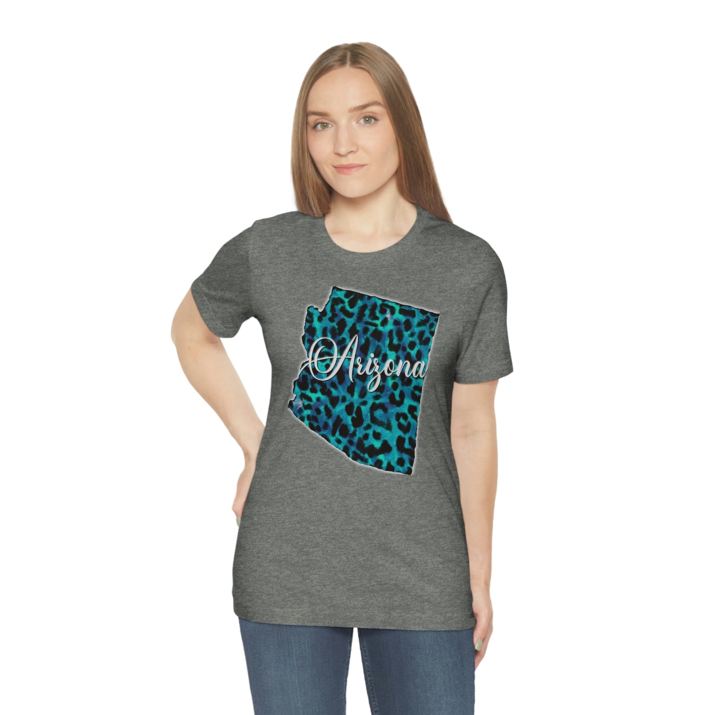 Arizona Blue Leopard Unisex Jersey Short Sleeve Tee Tshirt T-shirt