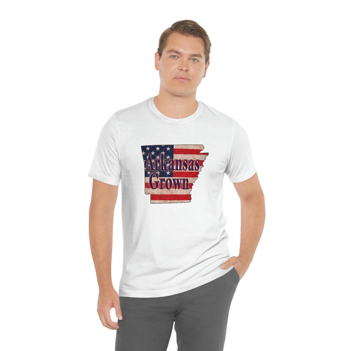 Arkansas Grown US Flag Unisex Jersey Short Sleeve Tee Tshirt T-shirt