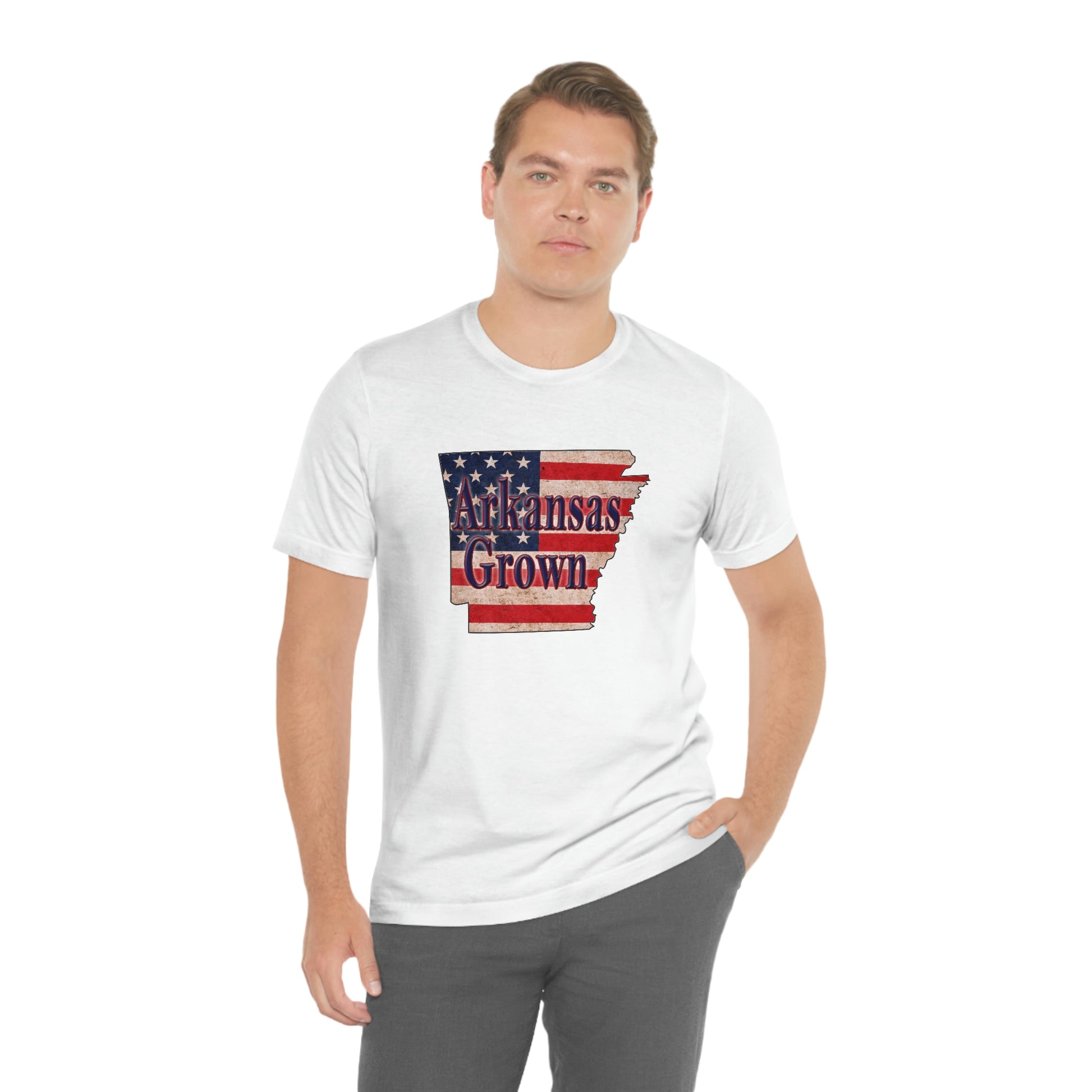 Arkansas Grown US Flag Unisex Jersey Short Sleeve Tee Tshirt T-shirt