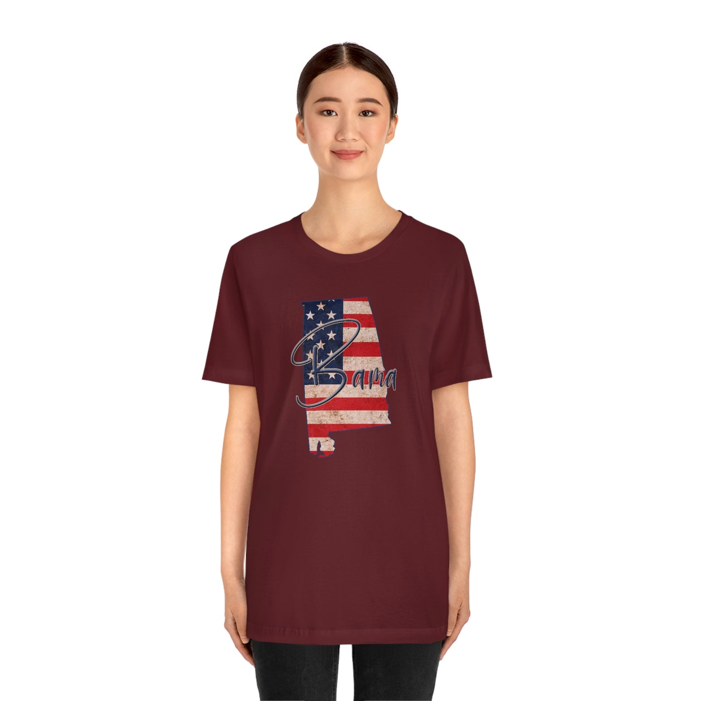 Alabama Bama Flag Unisex Jersey Short Sleeve T-shirt