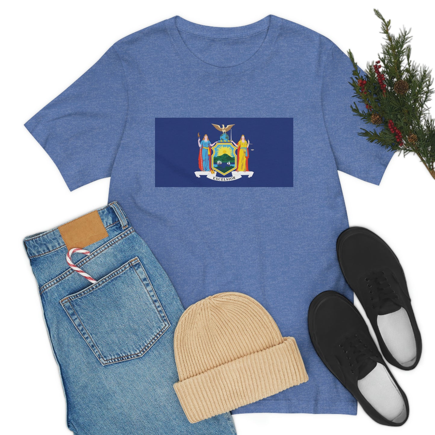 New York Flag Unisex Jersey Short Sleeve Tee Tshirt T-shirt