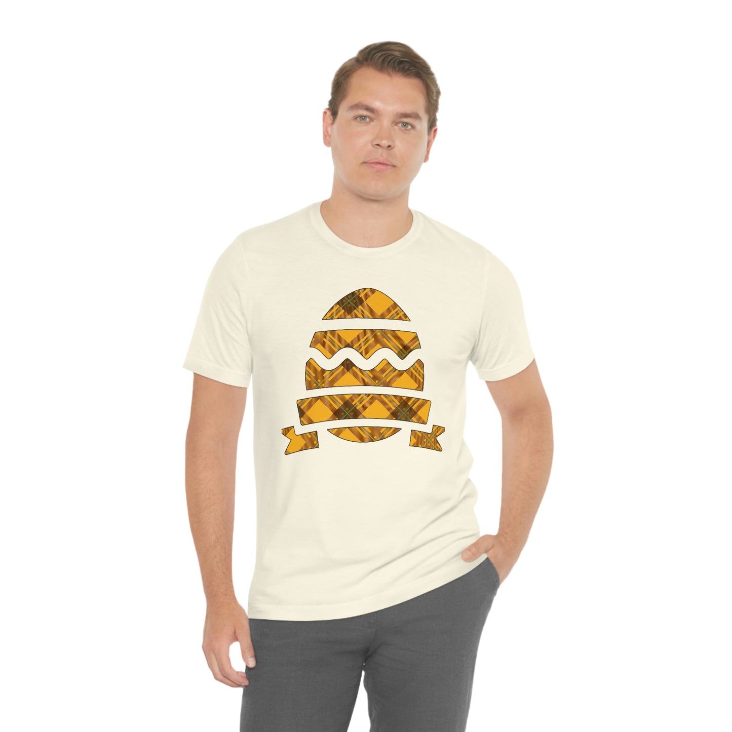 Plaid Egg Easter Spring Unisex Jersey Short Sleeve Tee