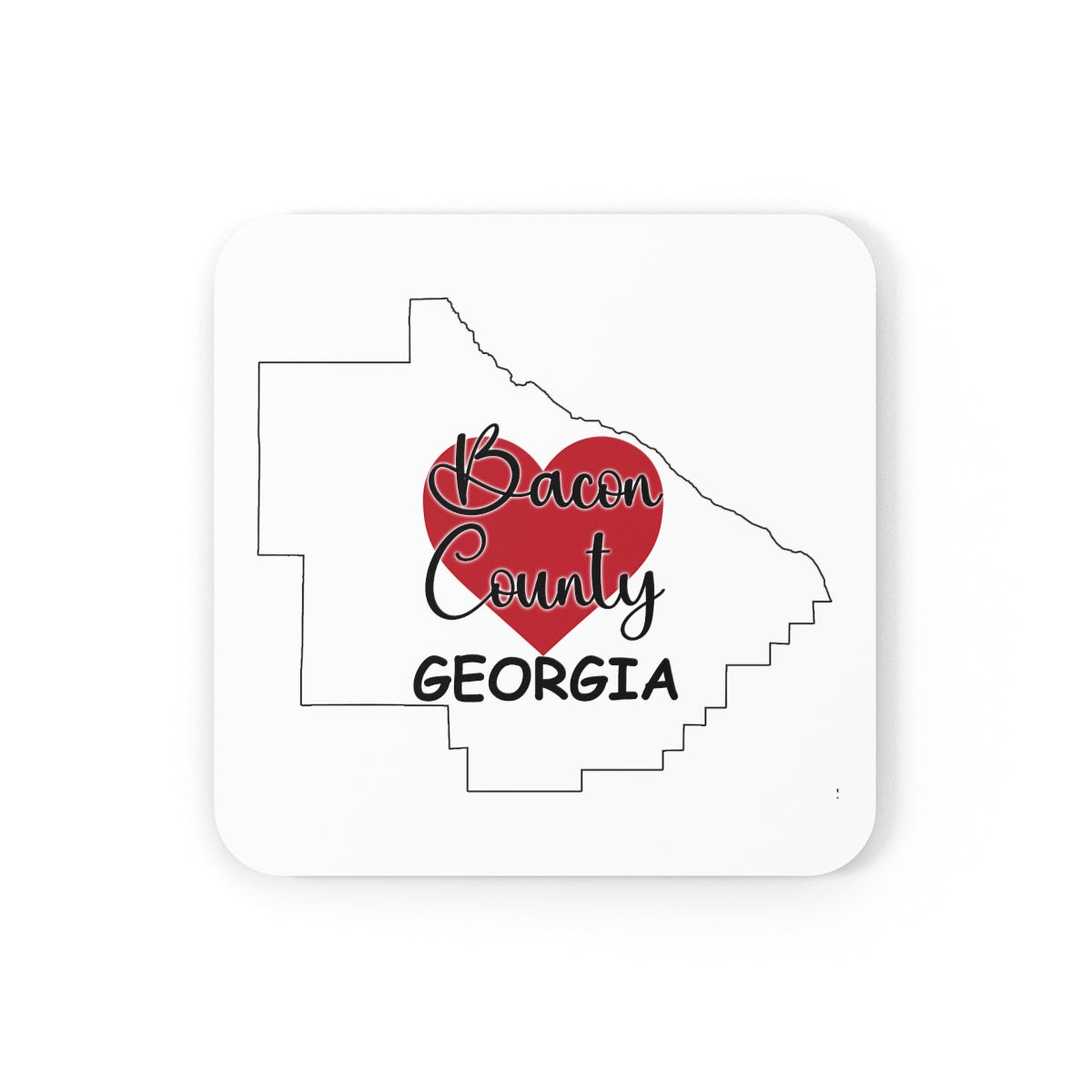 Bacon County Georgia Corkwood Coaster Set