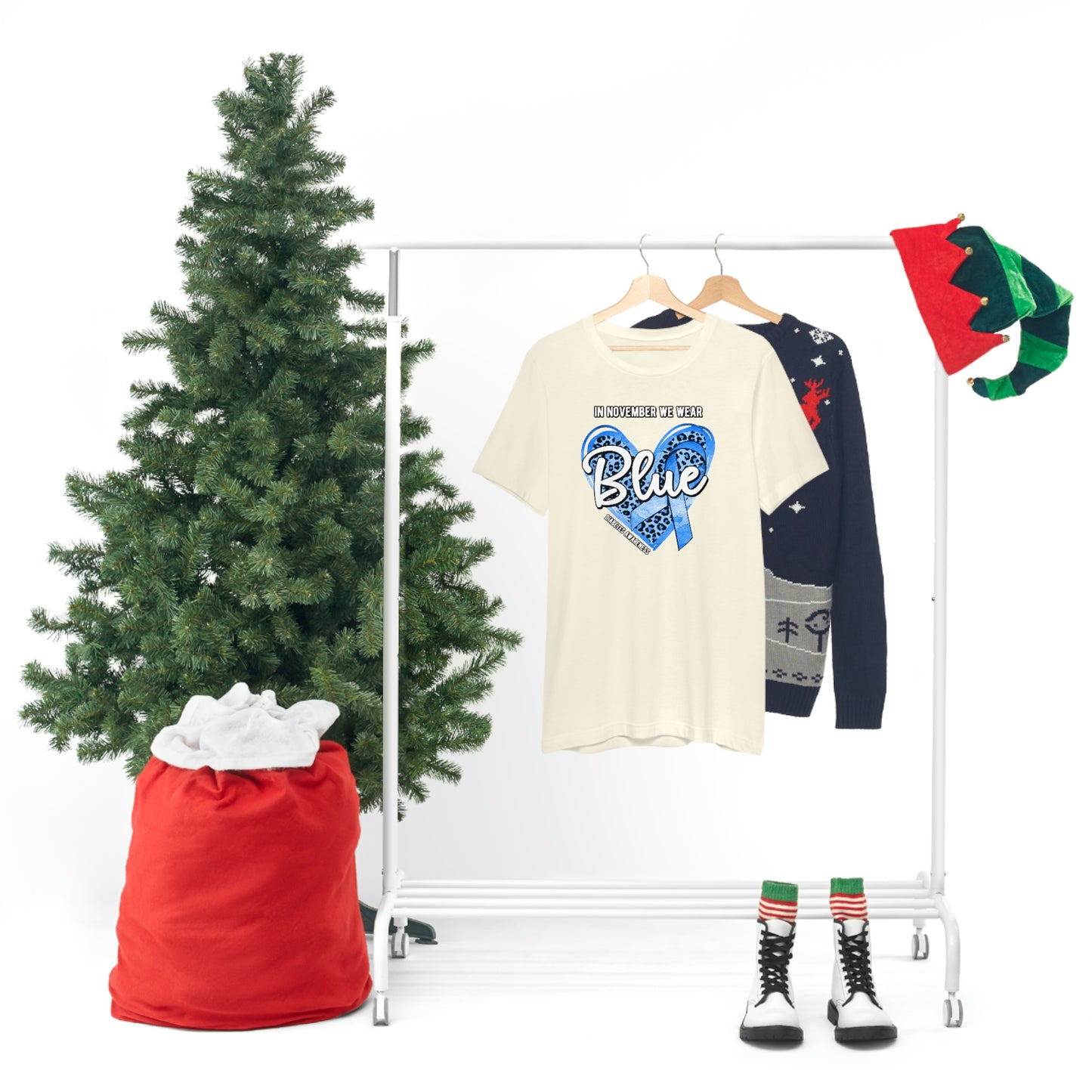 In November We Wear Blue Diabetes Awareness Print Unisex Jersey Short Sleeve Tee