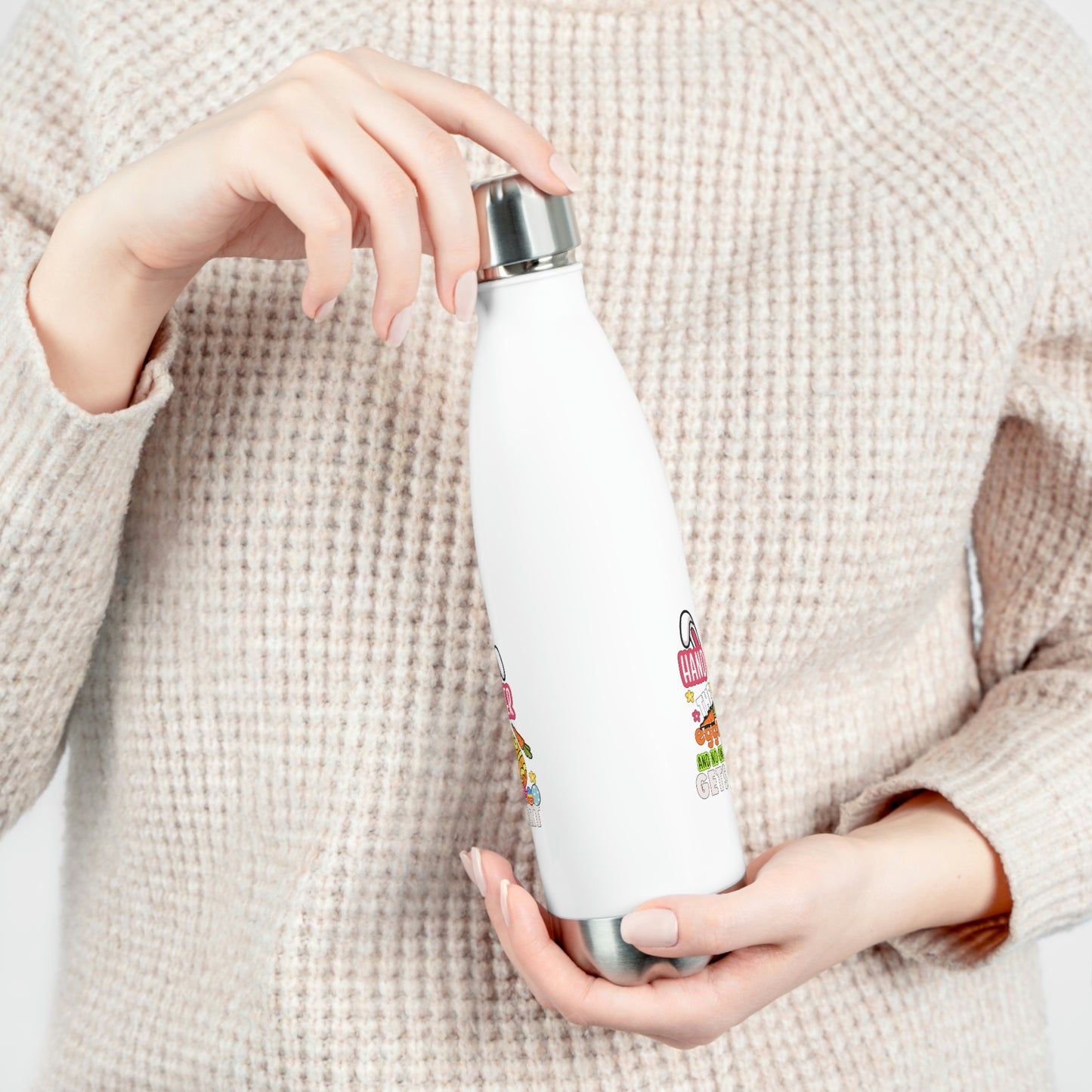 Hand Over the Eggs and No One Gets Hurt Easter 20oz Insulated Bottle