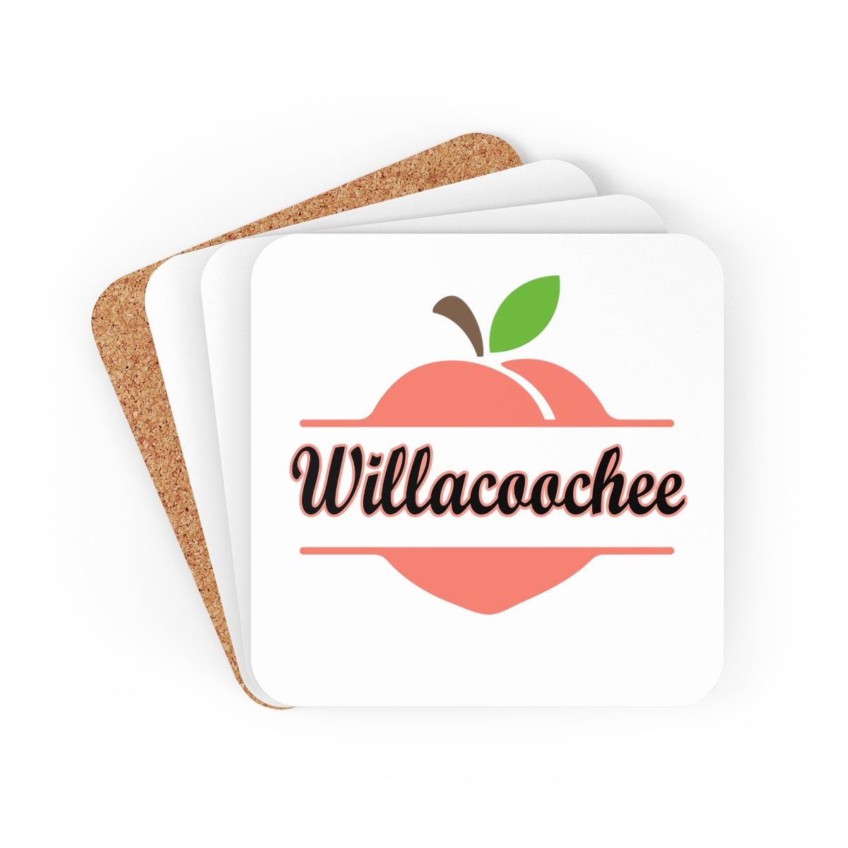 Willacoochee Georgia Corkwood Coaster Set