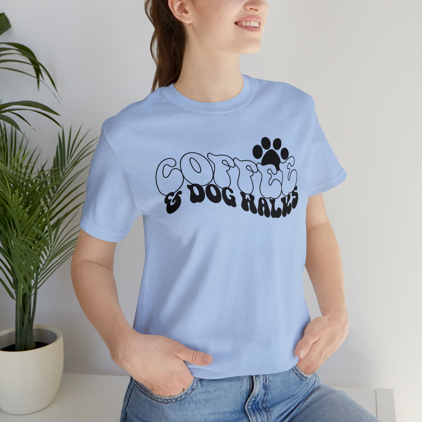 Coffee & Dog Walks Short Sleeve T-shirt