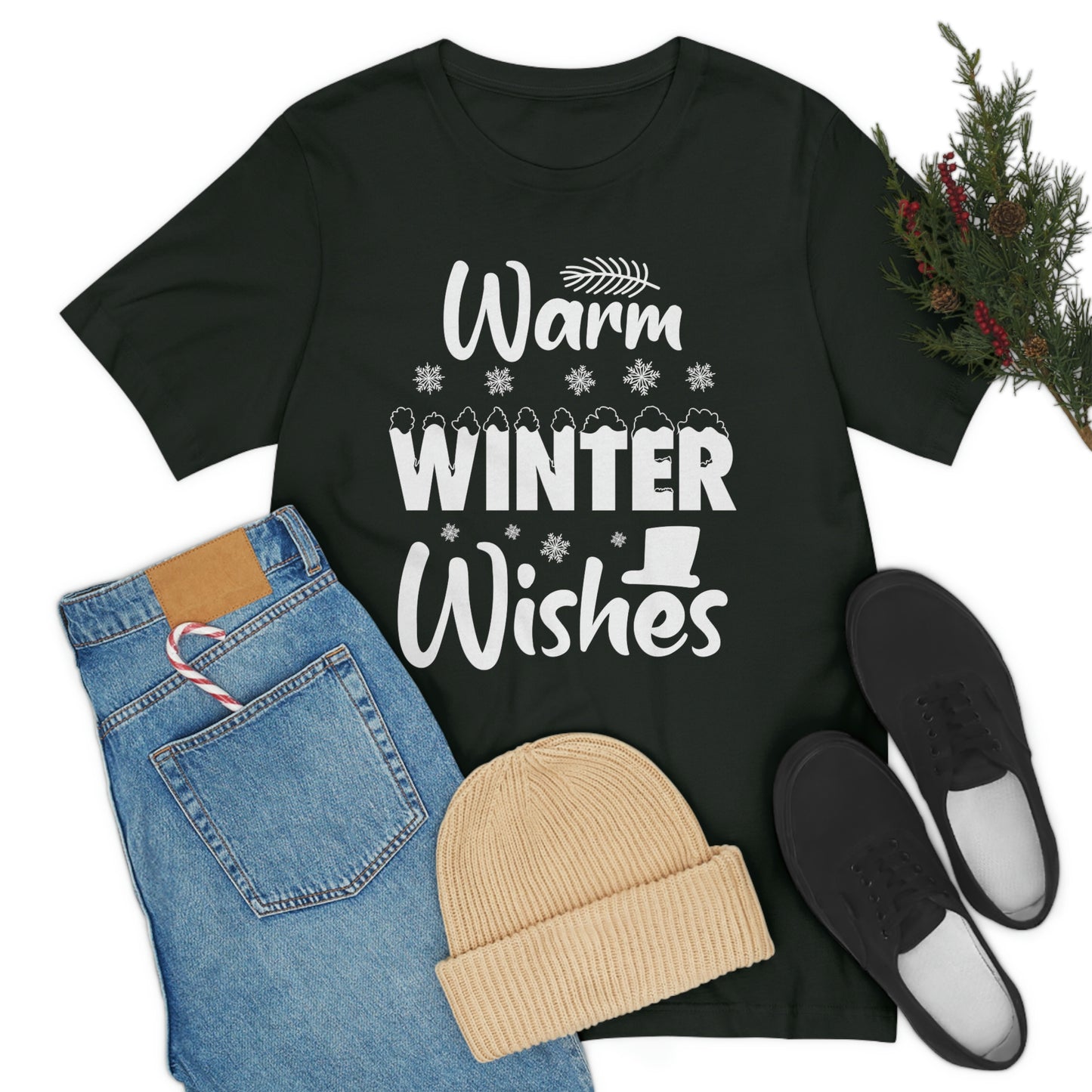 Warm Winter Wishes Unisex Jersey Short Sleeve Tee