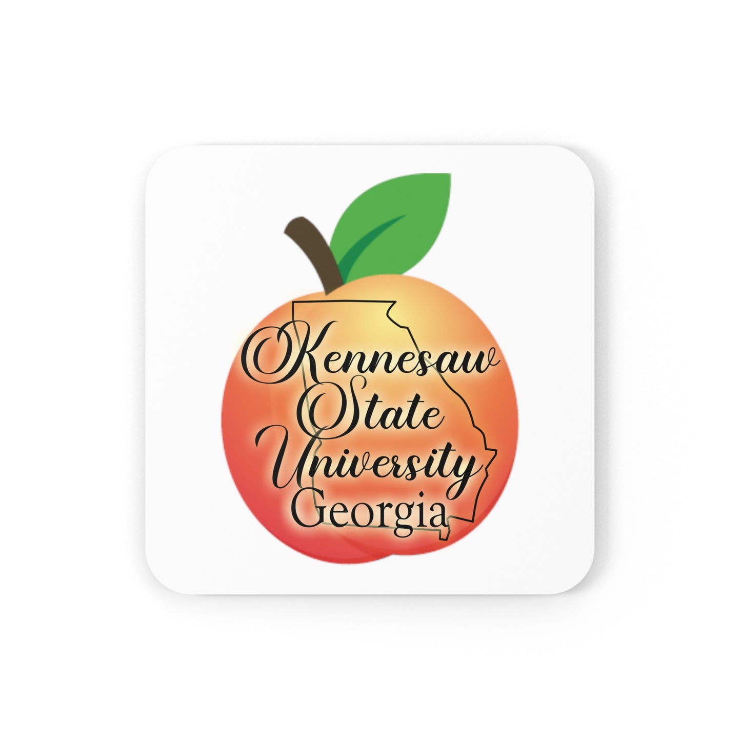 Kennesaw State University Georgia Corkwood Coaster Set