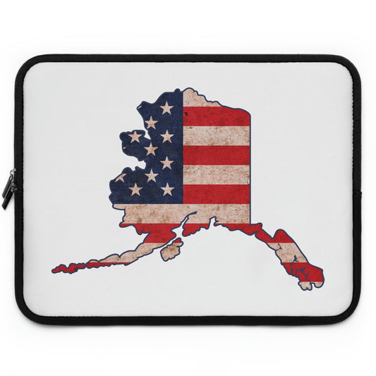 Alaska US Flag Print Laptop Sleeve