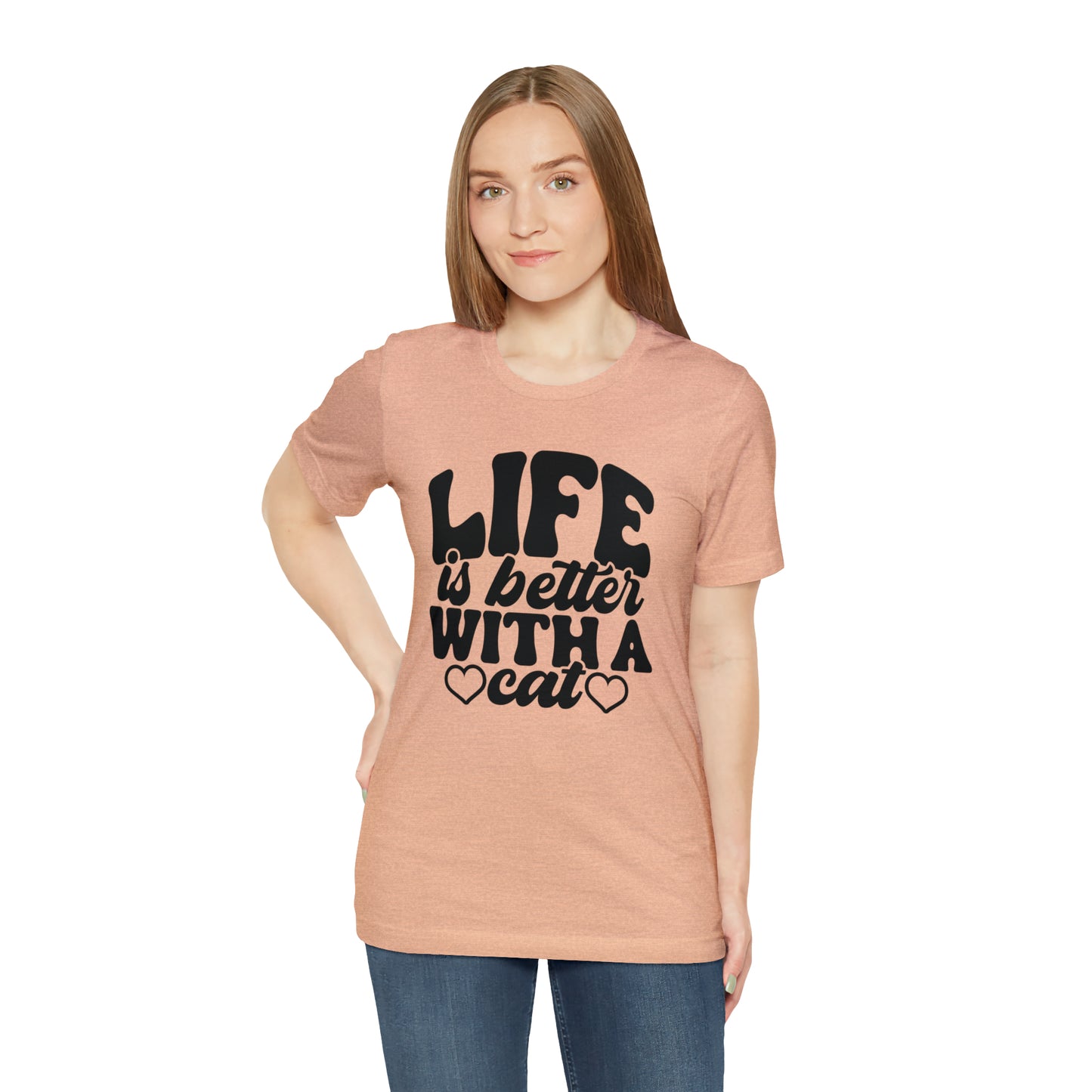 Life is Better With a Cat Short Sleeve T-shirt