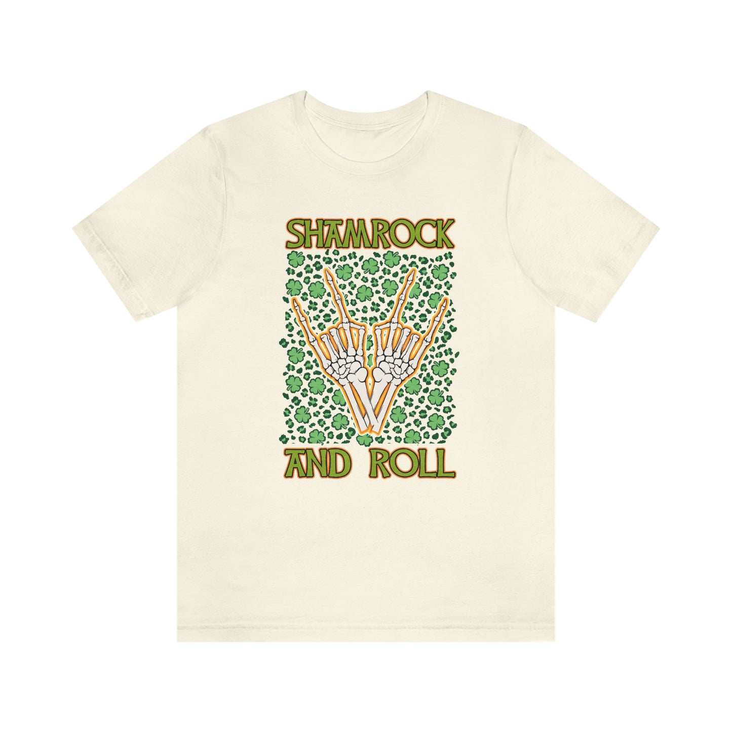 Shamrock and Roll St. Patrick's Day Unisex Jersey Short Sleeve Tee