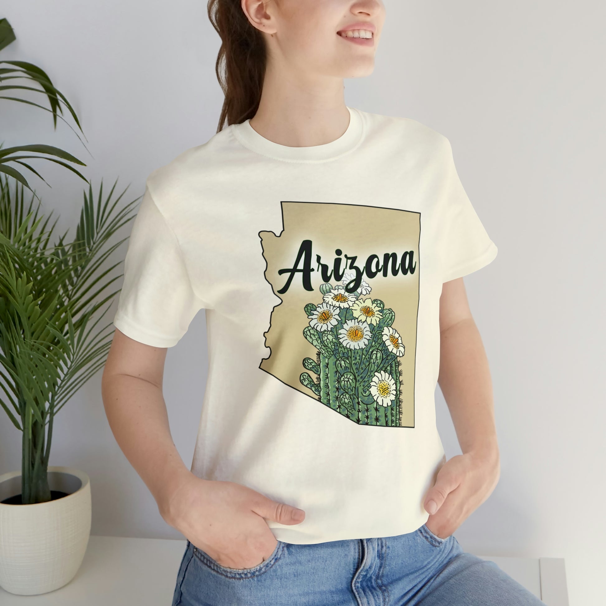 Arizona State Flower Short Sleeve T-shirt