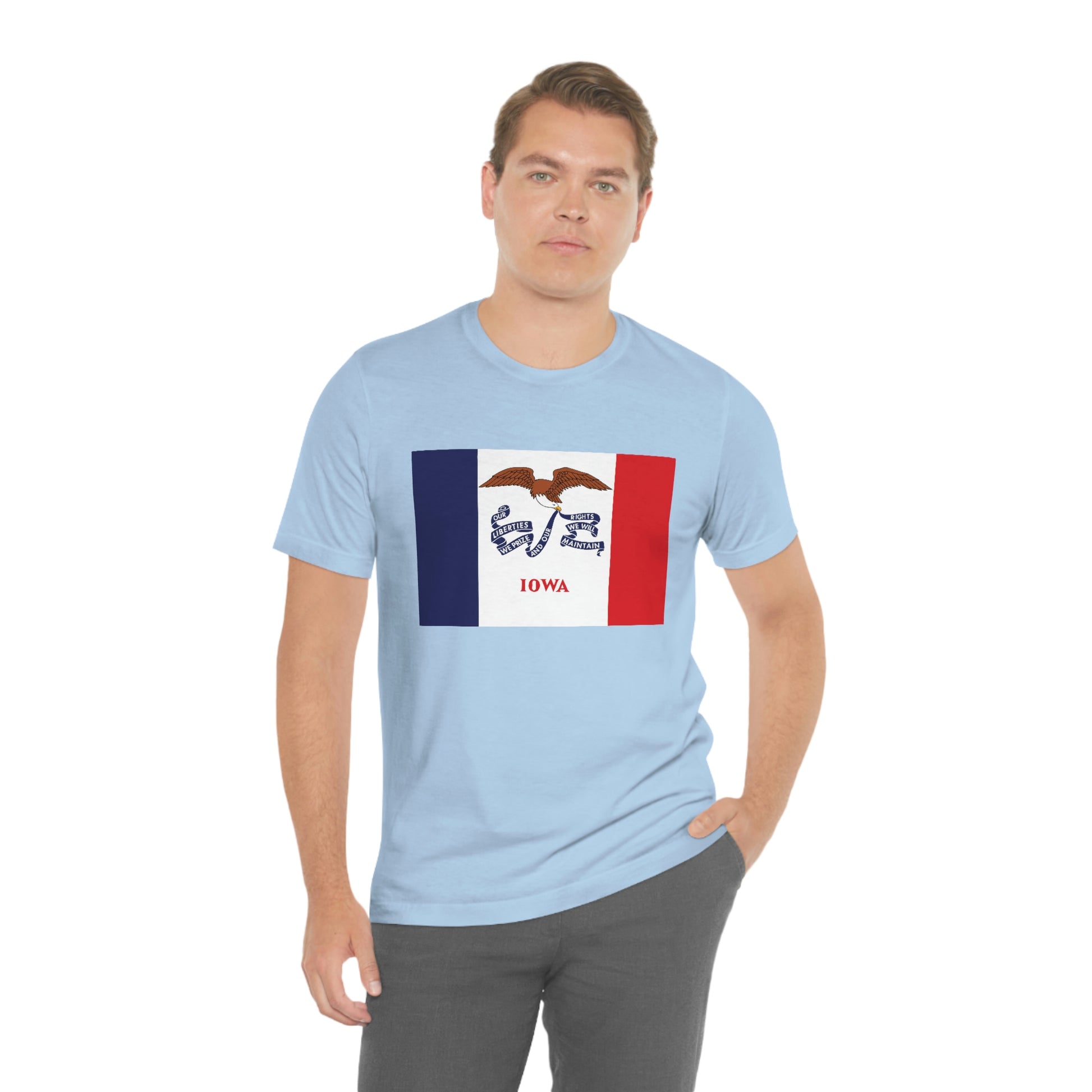 Iowa Flag Unisex Jersey Short Sleeve Tee Tshirt T-shirt