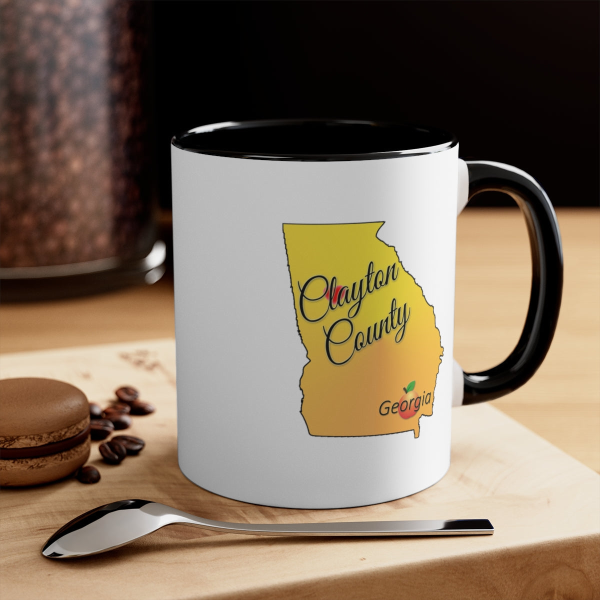Clayton County Georgia Accent Coffee Mug, 11oz