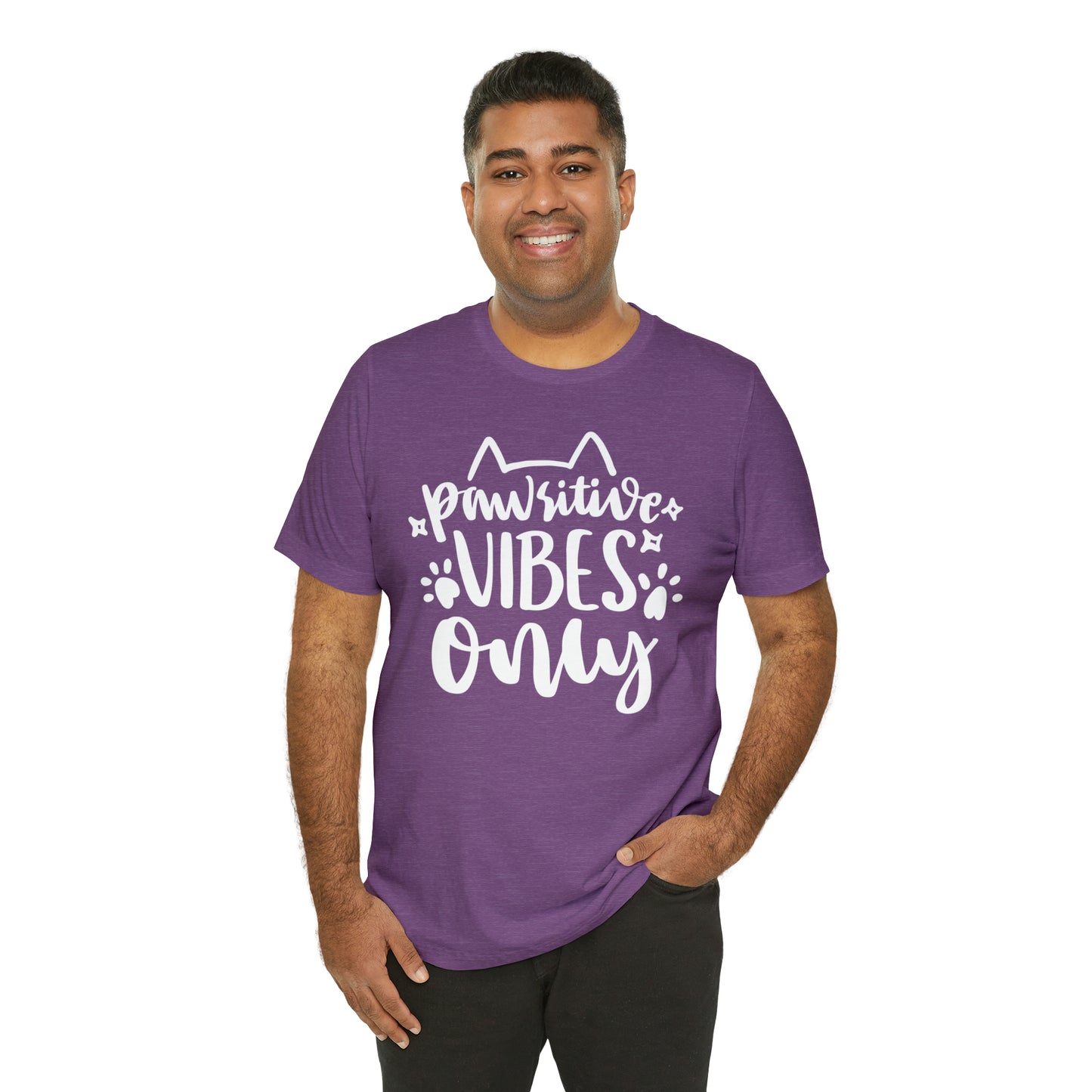 Pawsitive Vibes Only Cat Short Sleeve T-shirt