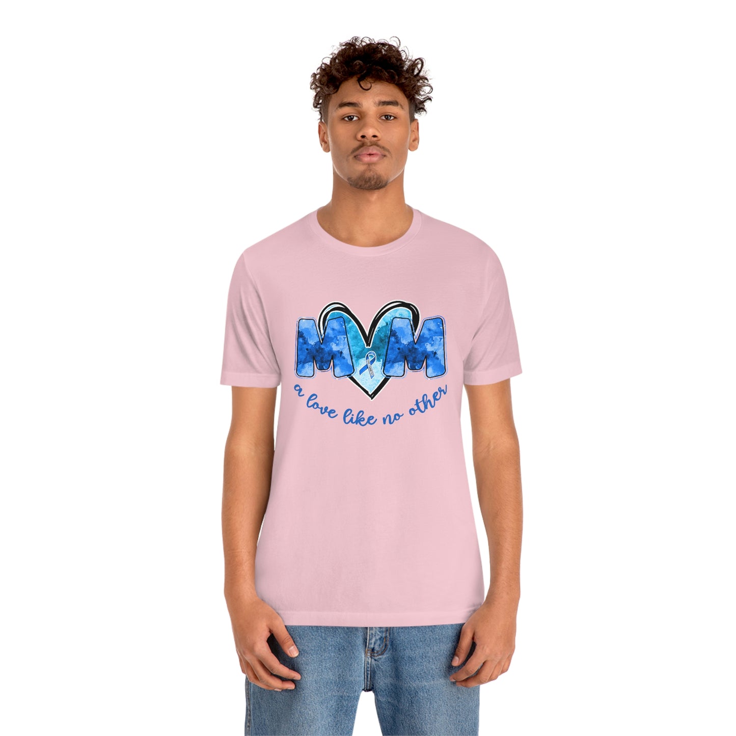 Mom A Love Like No Other Diabetes Awareness Print Unisex Jersey Short Sleeve Tee