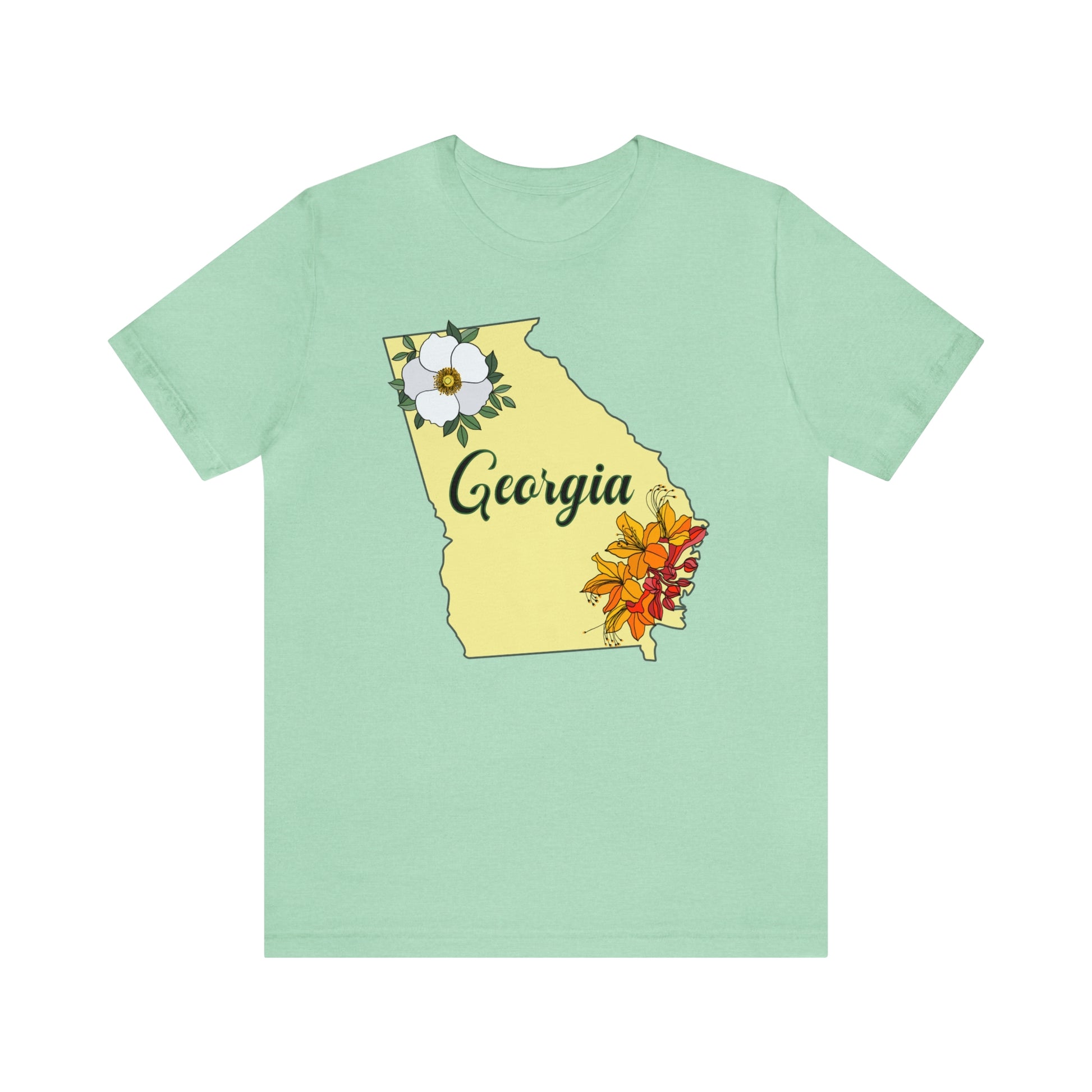 Georgia State Flower Short Sleeve T-shirt