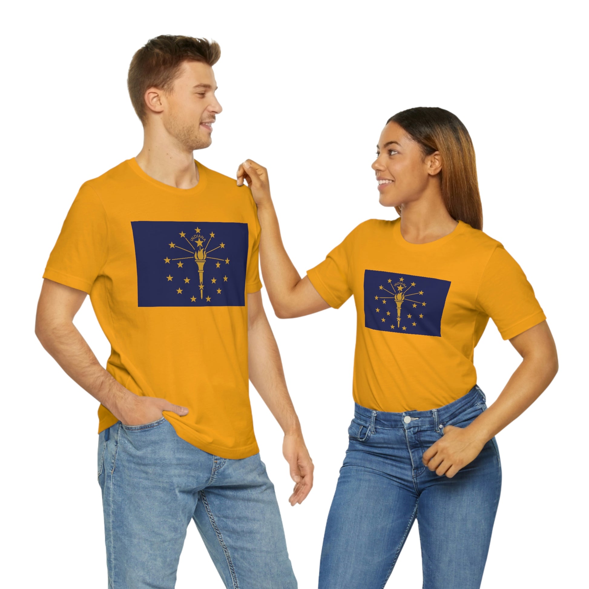 Indiana Flag Unisex Jersey Short Sleeve Tee Tshirt T-shirt