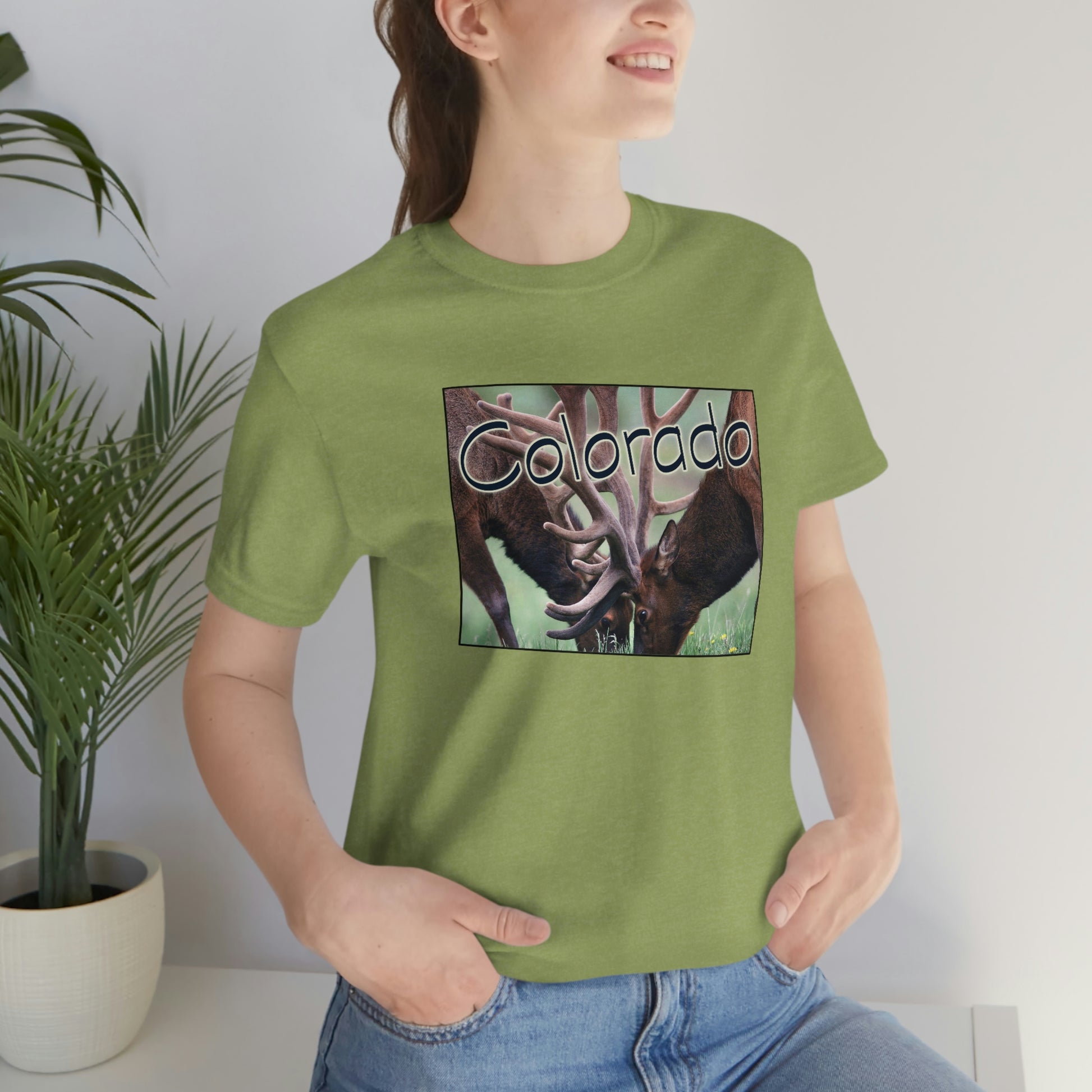Colorado Elk Unisex Jersey Short Sleeve Tee Tshirt T-shirt
