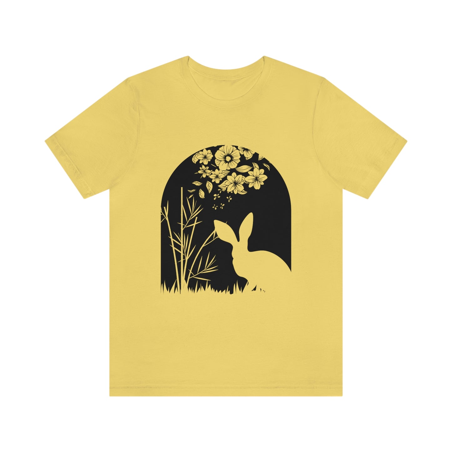 Bunny Silhouette Spring Rabbit Unisex Jersey Short Sleeve Tee