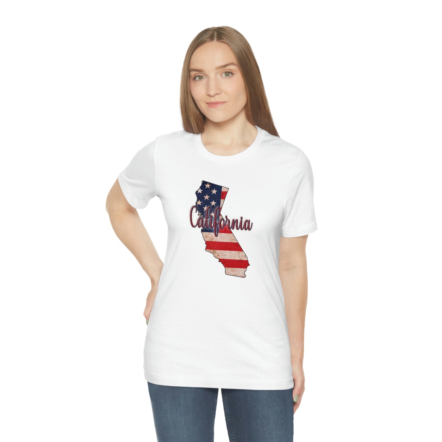 California US Flag Unisex Jersey Short Sleeve Tee Tshirt T-shirt