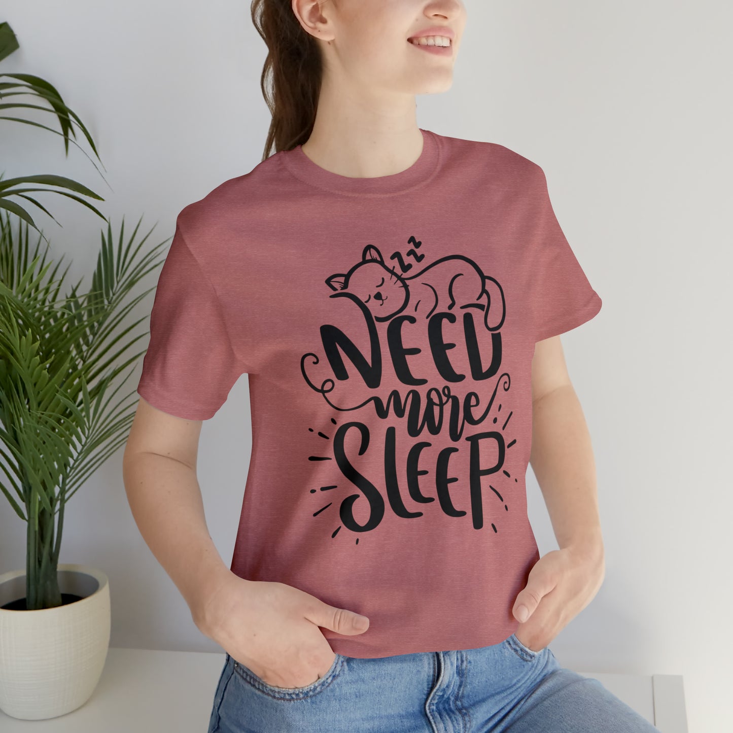 Need More Sleep Cat Short Sleeve T-shirt