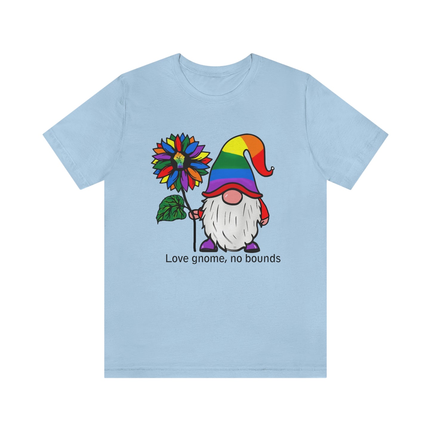 Love Gnomes No Bounds LGBTQIA Print Unisex Jersey Short Sleeve Tee