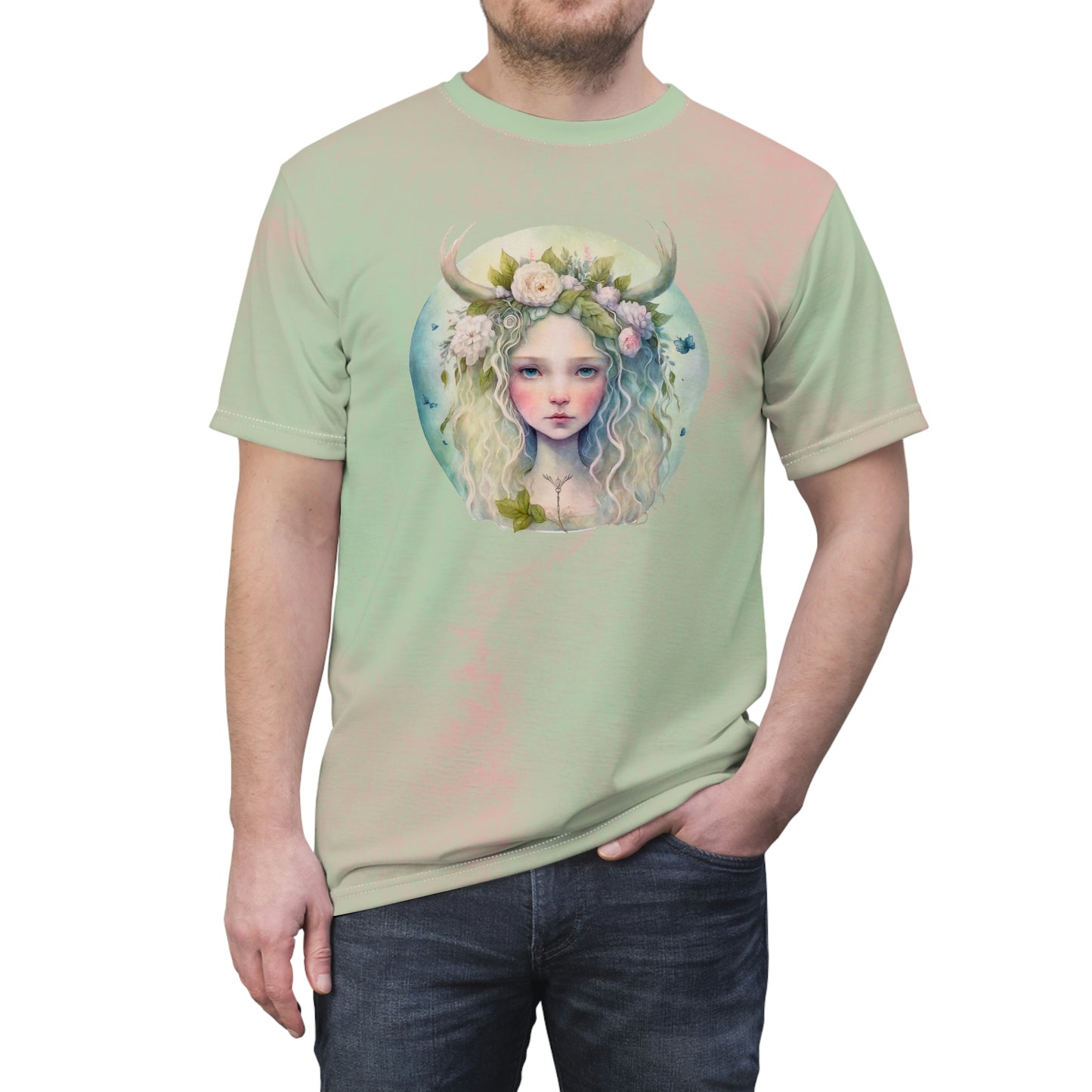 Girl Flower Antlers Unisex T-shirt