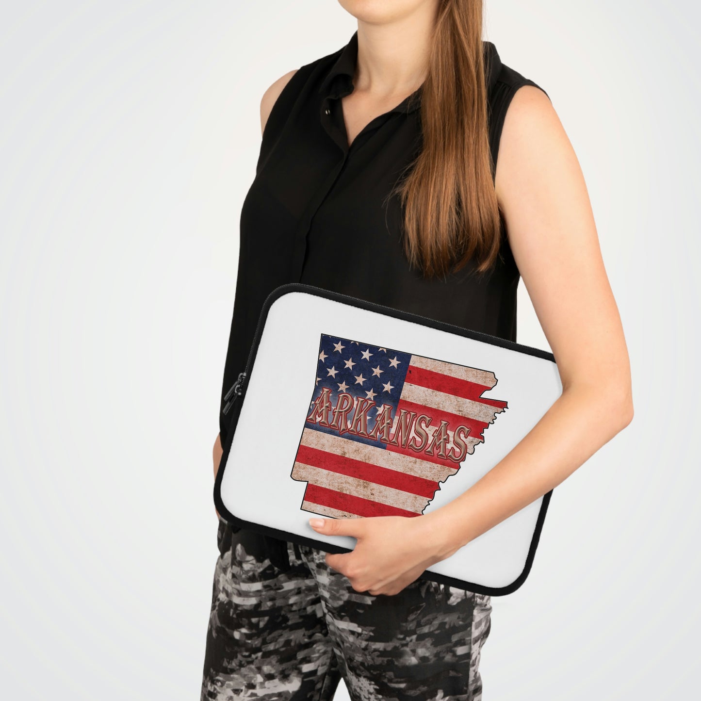 Arkansas US Flag Laptop Sleeve
