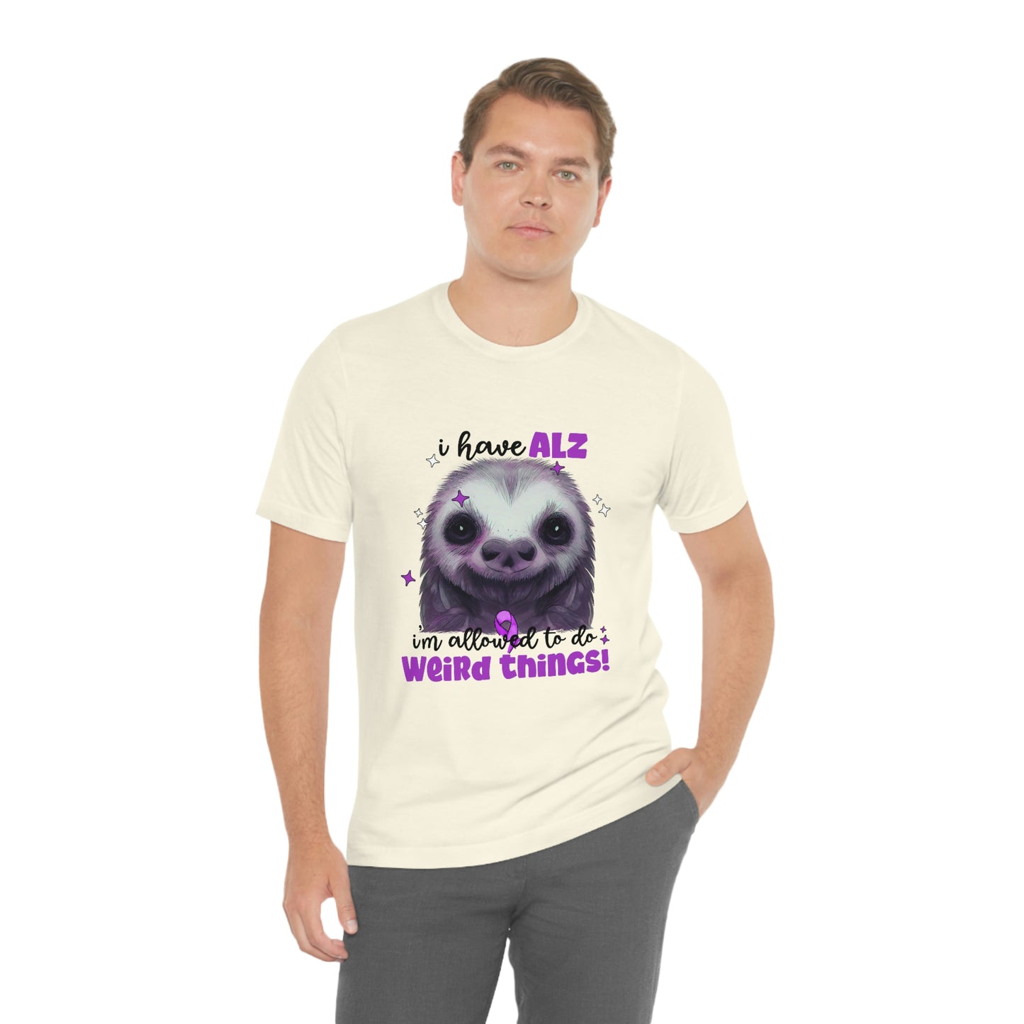 I Have ALZ I'm Allowed To Do Weird Things Alzheimer's Print Unisex Jersey Short Sleeve Tee