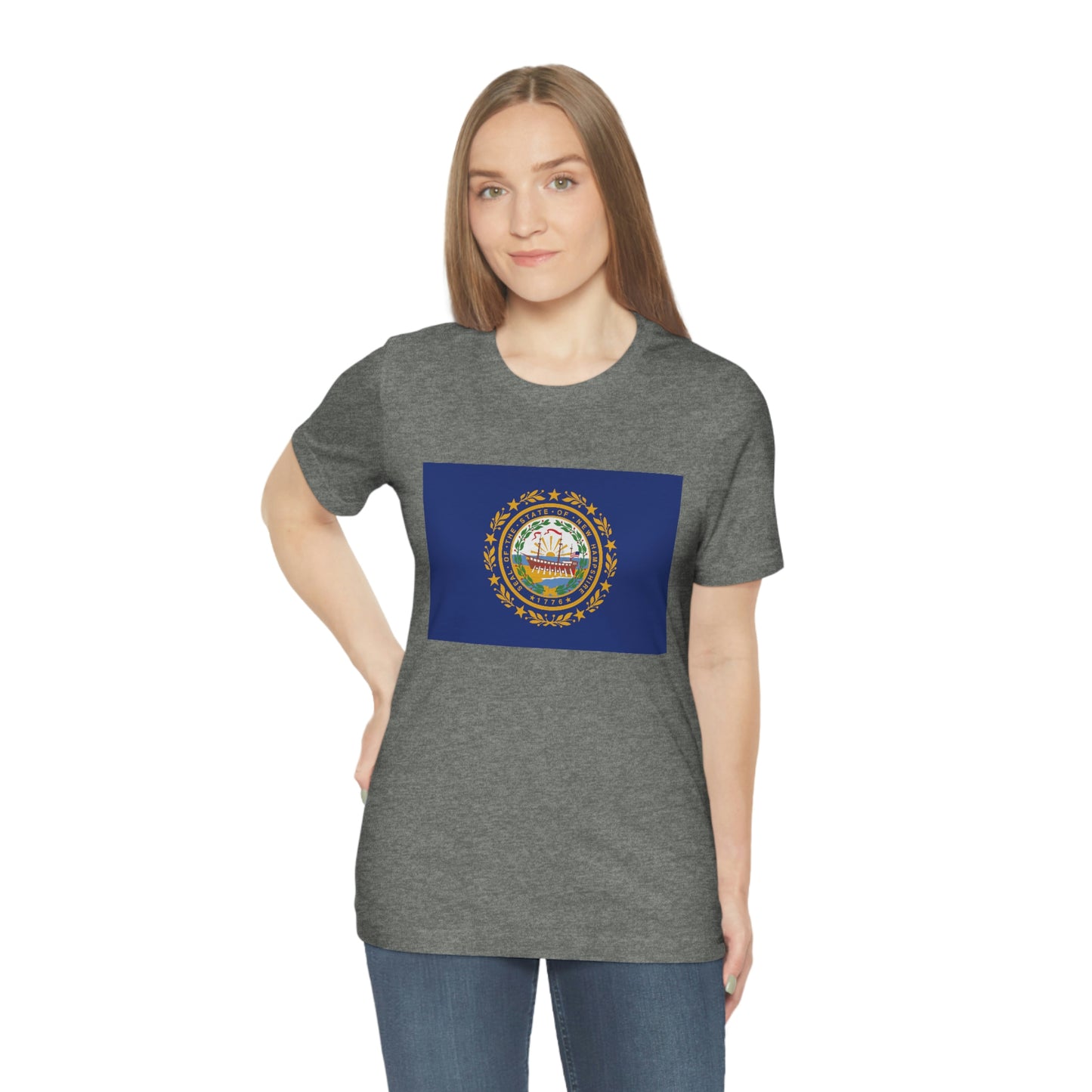 New Hampshire Flag Unisex Jersey Short Sleeve Tee Tshirt T-shirt